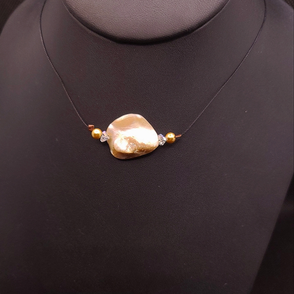 Handmade shell & bead choker